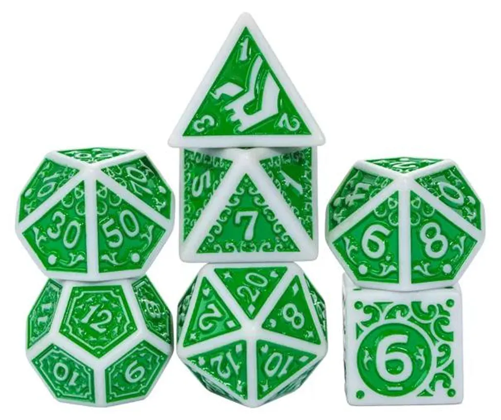 Set de dés polyédriques Budding Clarity pour JDR - Accessoires Gamers