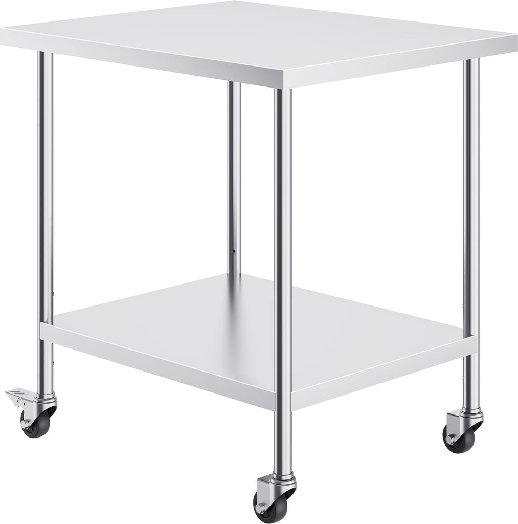 SucceBuy pracovný stôl z nehrdzavejúcej ocele, 76,2 x 45,7 Obrázok produktu 