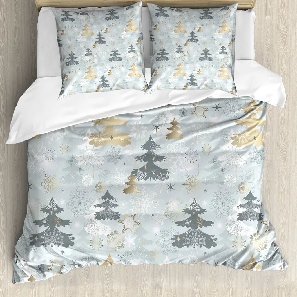 Copripiumino 155x220 ABAKUHAUS Pino Retrò Verde Salvia Natale