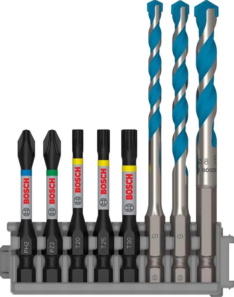 Bosch Hex-9 Expert: Set Punte Multimateriale e Bit Impact PH2 PZ2 Professionali