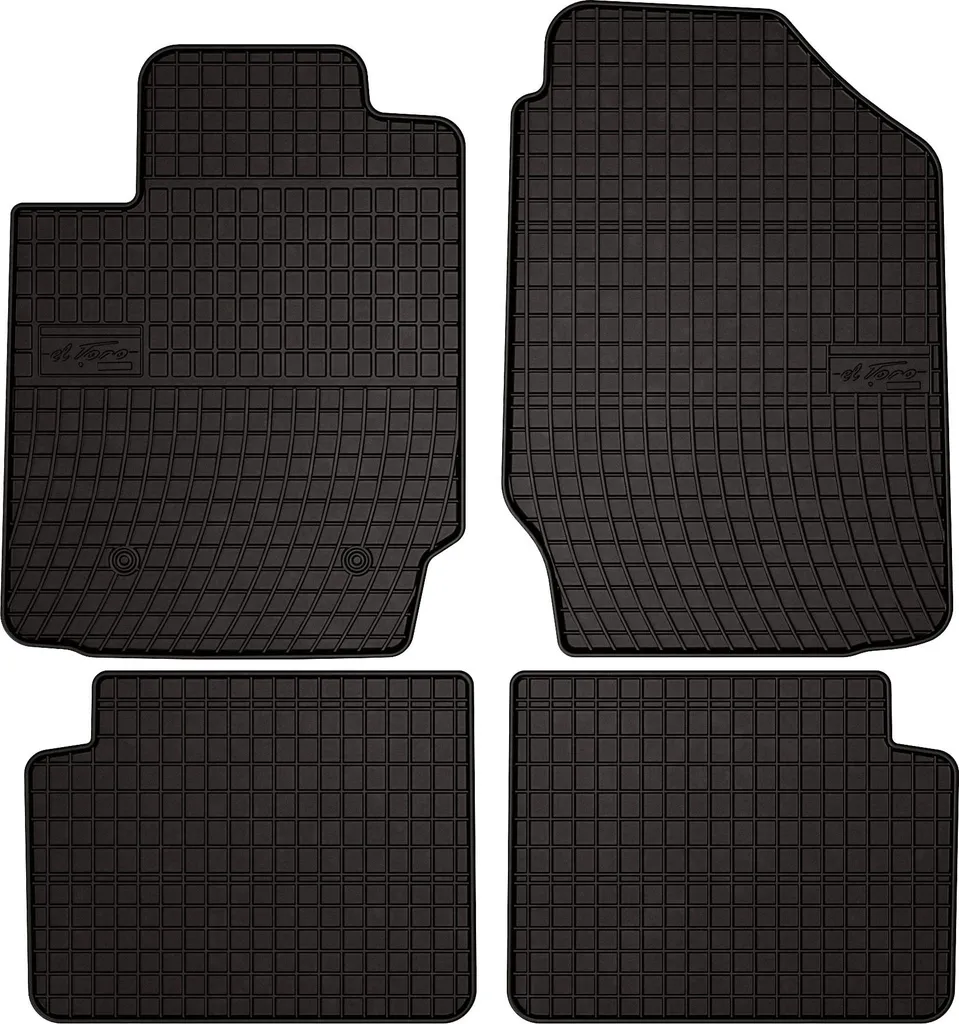 Kit Tappeti Gomma Su Misura Toyota Corolla E12 E13 02-07 - Nero