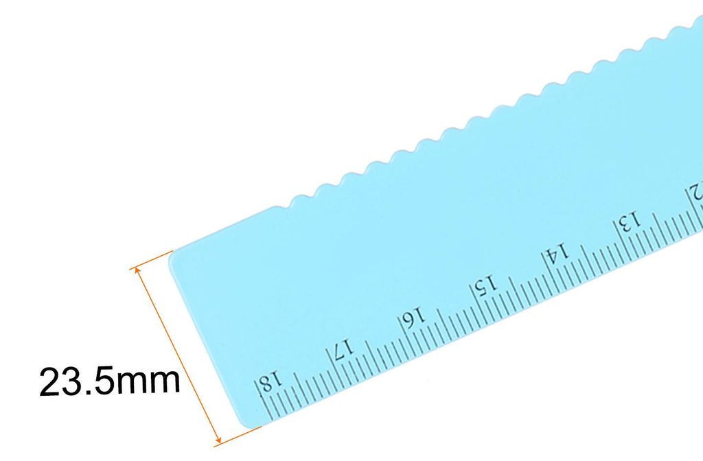 Gerade Lineal 18cm Metrische Aluminiumlegierung Lineal Wellkante Einfach zu Nehmen Messwerkzeug fš¹r Kinderstudieren Klassenzimmer Bš¹ro Himmel...