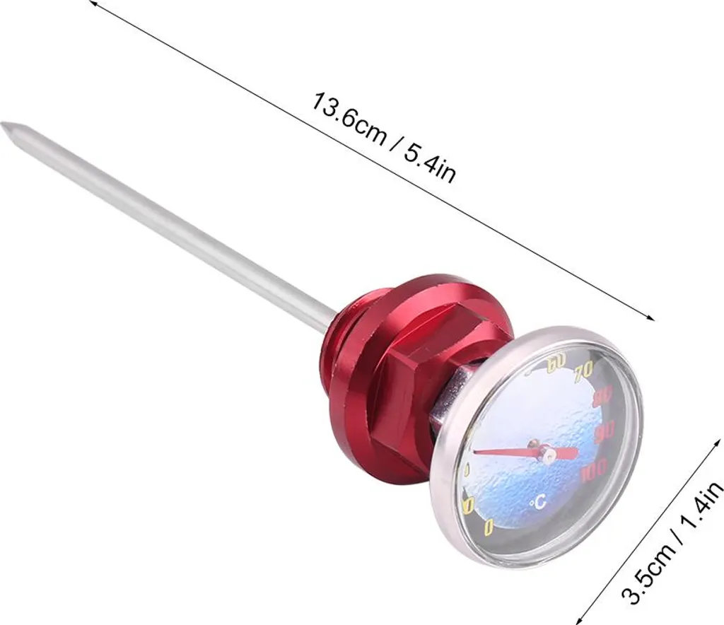 Astina Olio Moto con Termometro 125cc Rosso - Qualità Artigianale CNC