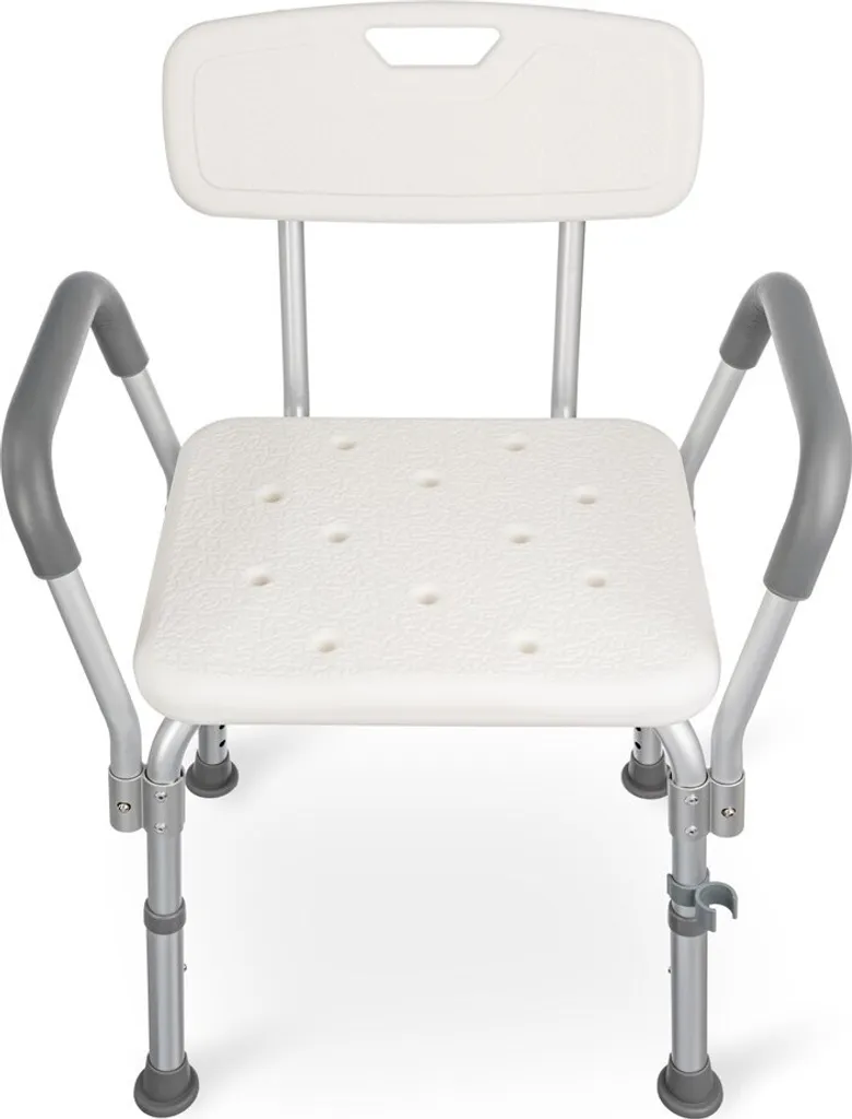 Tabouret de douche avec dossier et poignées ergonomiques - Modèle Confort