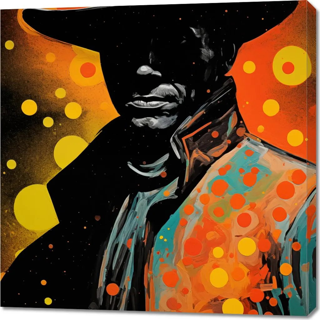 Image Cowboy du Cosmos 90x90 cm - Donnez de la Vie à Vos Murs Blancs