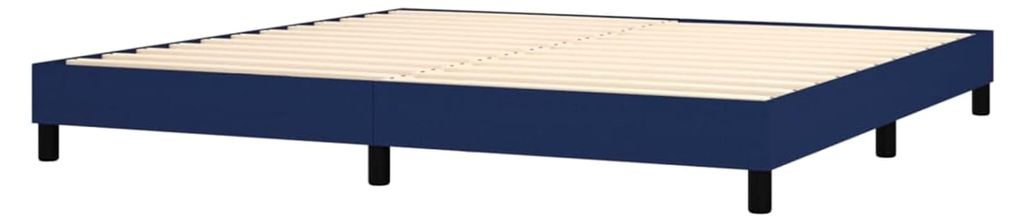 Boxspringbett Blau | Lärchenholz | 203x203x78/88cm | Mit Einzeltaschenfederkernmatratze und hautfreundlicher Matratzenauflage