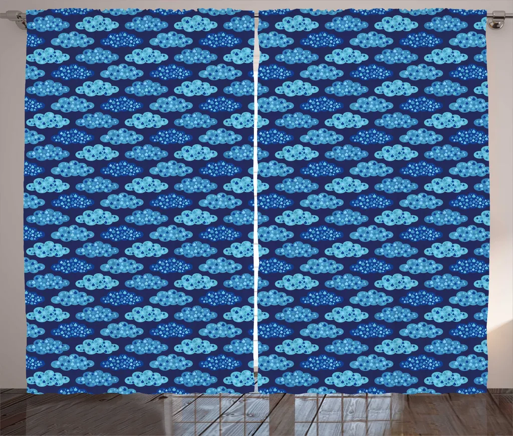 Tende Universali Nuvole e Pioggia Indaco - Abakuhaus 280x245 cm