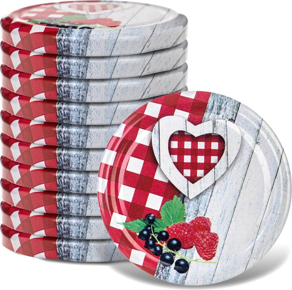 KADAX Deckel fi66 Gitter mit Herz 10er Pack