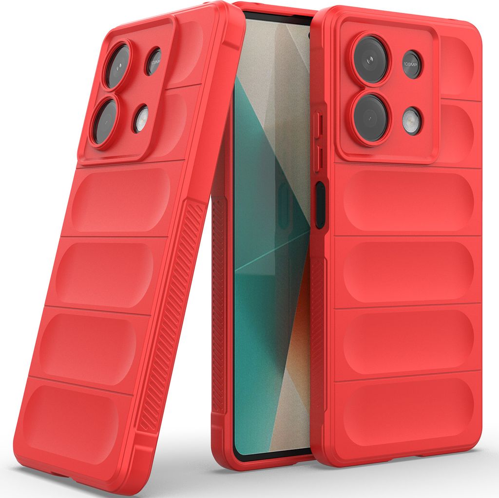 Handyhülle für Xiaomi Redmi Note 13 Weich TPU Silikon Stossfest Anti-rutsch Hülle Rot