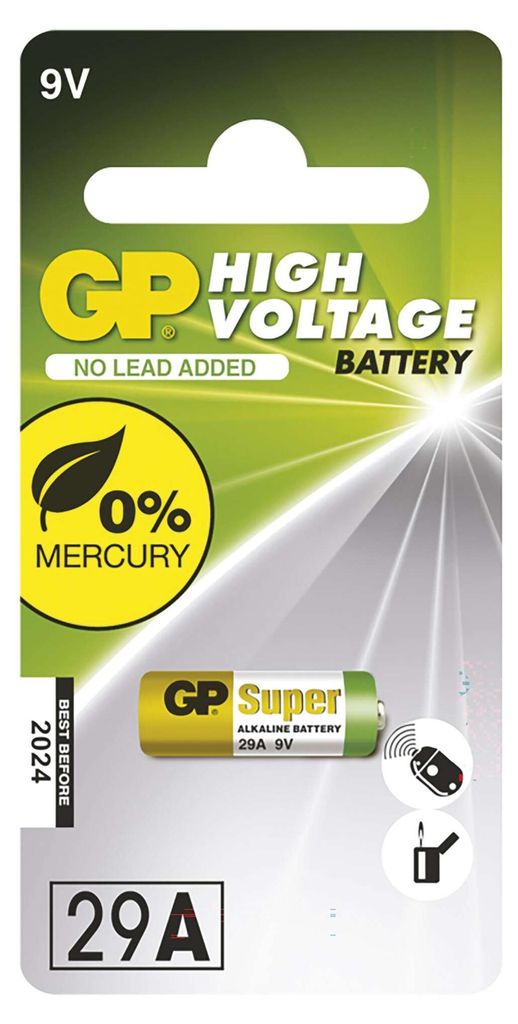 Alkalická speciální baterie GP 29AF (A32, L822) 9 V, 1 ks