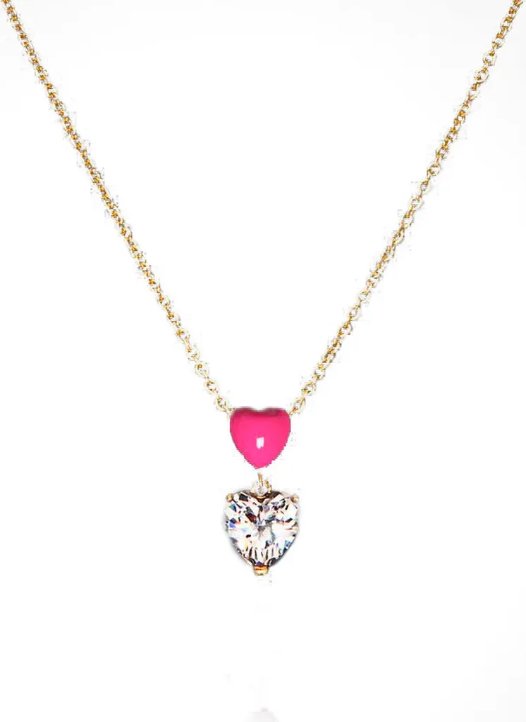 Collana Chiara Ferragni J19AWD01 Cuore Fucsia Neon Zirconi 38-42cm