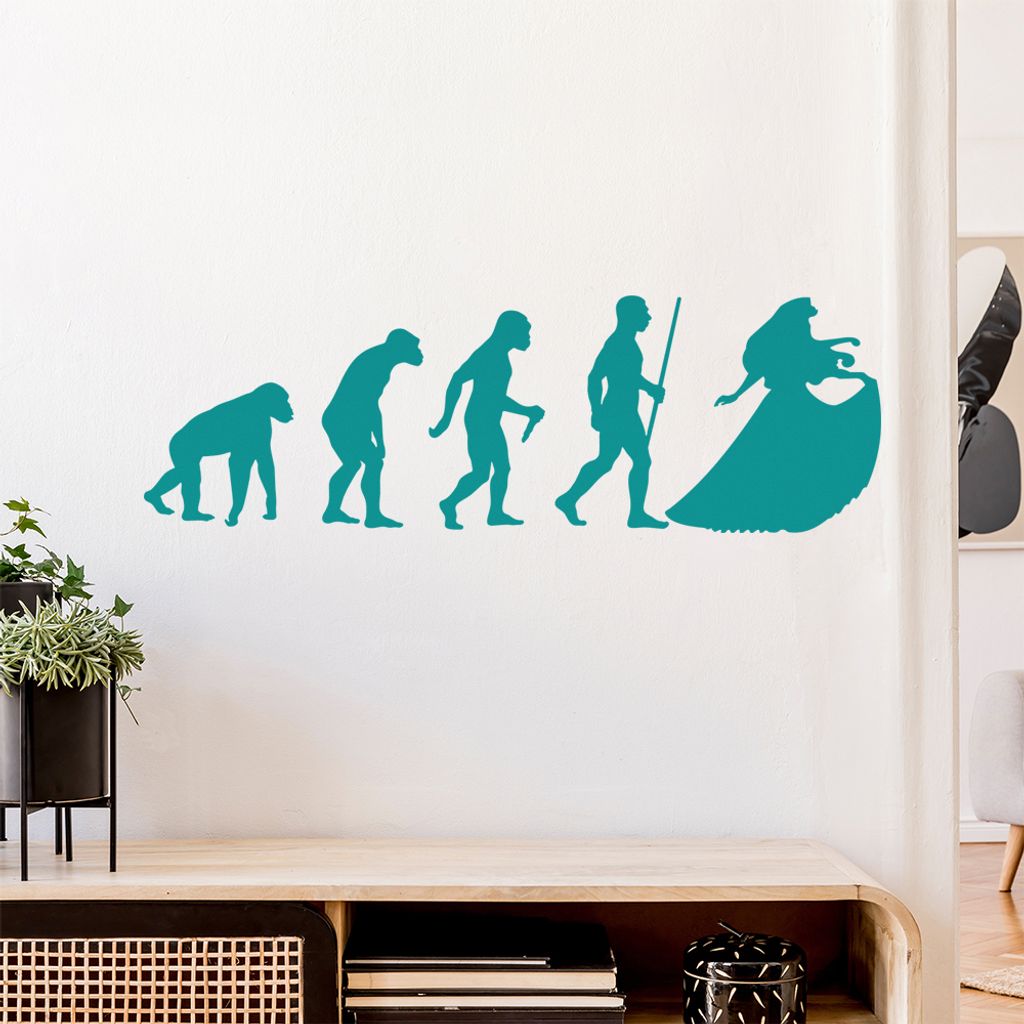 Prinzessin Evolution Wandtattoo Wandaufkleber Wall Sticker - Dekoration, Küche, Wohnzimmer, Schlafzimmer, Badezimmer