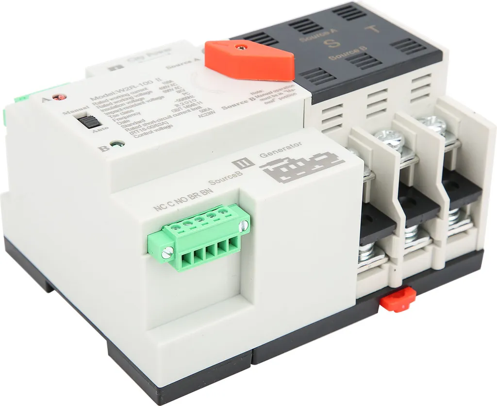 Commutateur de transfert automatique 100A triphasé pour secours