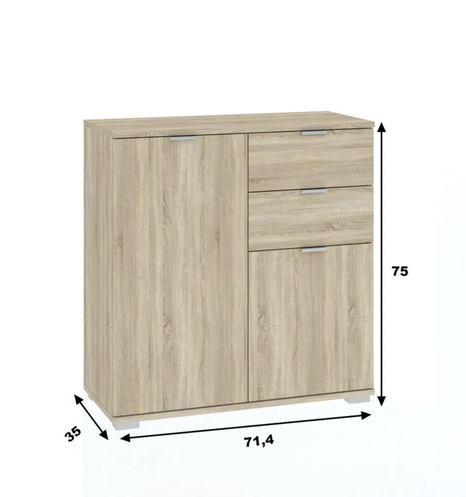 Cassettiera combinata KOSSE 1 - rovere sonoma - 2