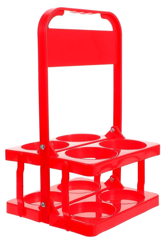 Faltbarer Bierflaschenhalter mit Griff aus Kunststoff für Camping, Bar und Zuhause