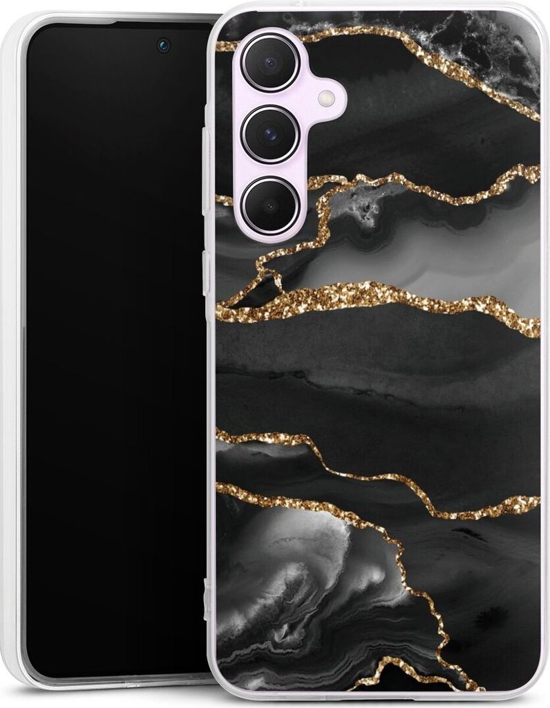 DeinDesign Handyhülle für Samsung Galaxy A55 5G Silikon Hülle Case Smartphone Schutzhülle Glitzer Look Marmor Muster
