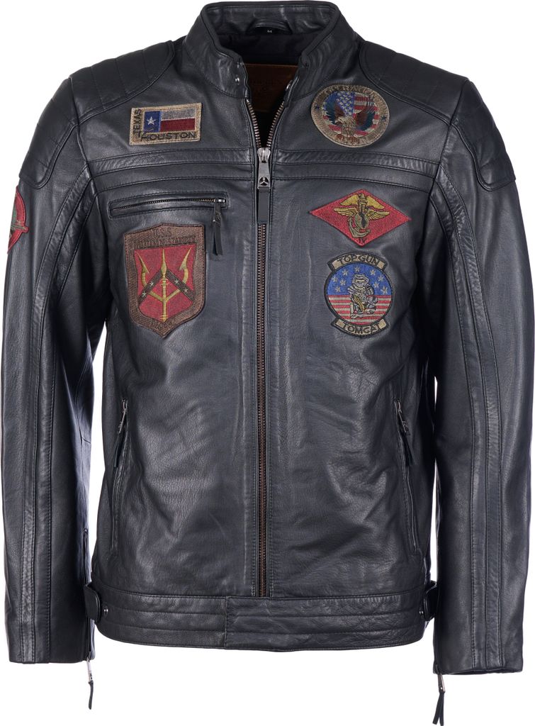 Top Gun Lederjacke 31024850 Herren black/black L