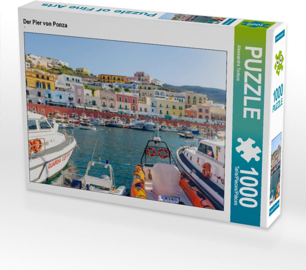 CALVENDO Puzzle Der kleine Fischereihafen der Insel Ponza in Latium, Italien. | 1000 Teile Lege-Größe 64x48cm Foto-Puzzle für glückliche Stunden