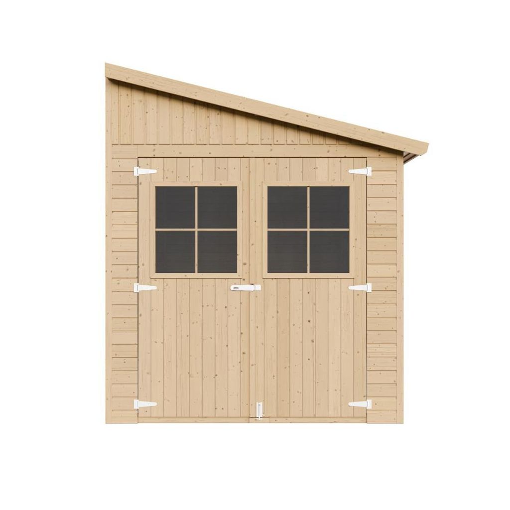 Holz Gartenschuppen (mit Seitenwand) MIT IMPRÄGNIERTEM Produktbild 