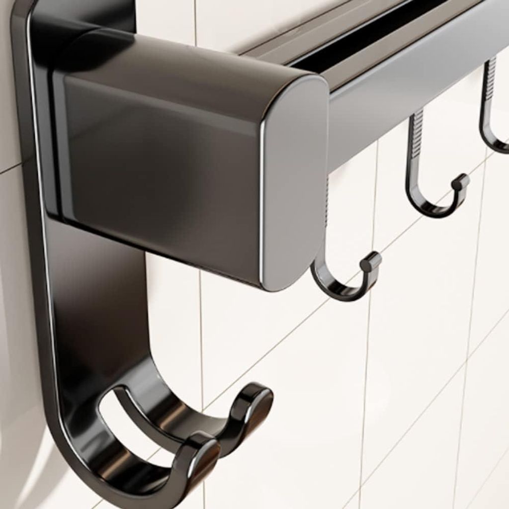 Wandmontage Küchengeräte Rack 236 Zoll Schwerlast Kochgeschirr Aufhängeregal - Raum Aluminium Küchengeräte Halter mit 10 Abnehmbaren Haken fü...