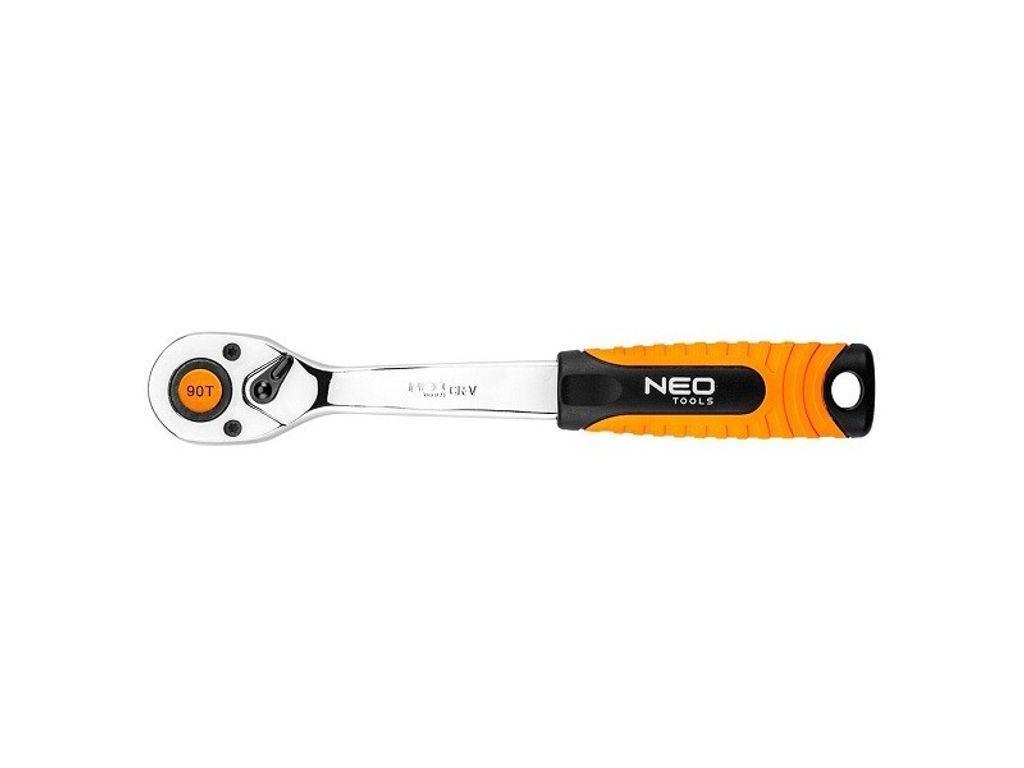 Gerade Ratsche 90 Zähne 3/8 Zoll 200 mm NEO 08-533