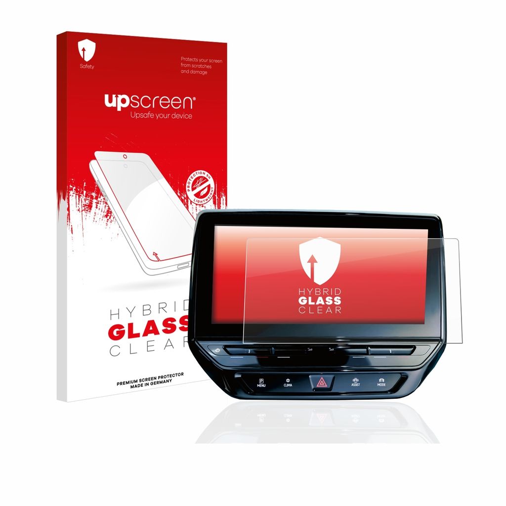 upscreen Schutzglas für Volkswagen ID.4 Discover Pro 12" Schutzfolie Panzer Folie Glas Display Schutz klar