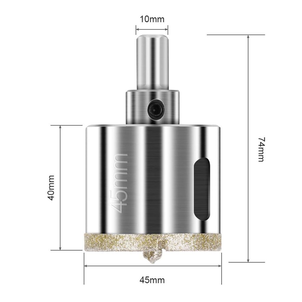 Diamantbohrer, Diamant Lochsäge, 45mm Lochsäge mit Produktbild 2
