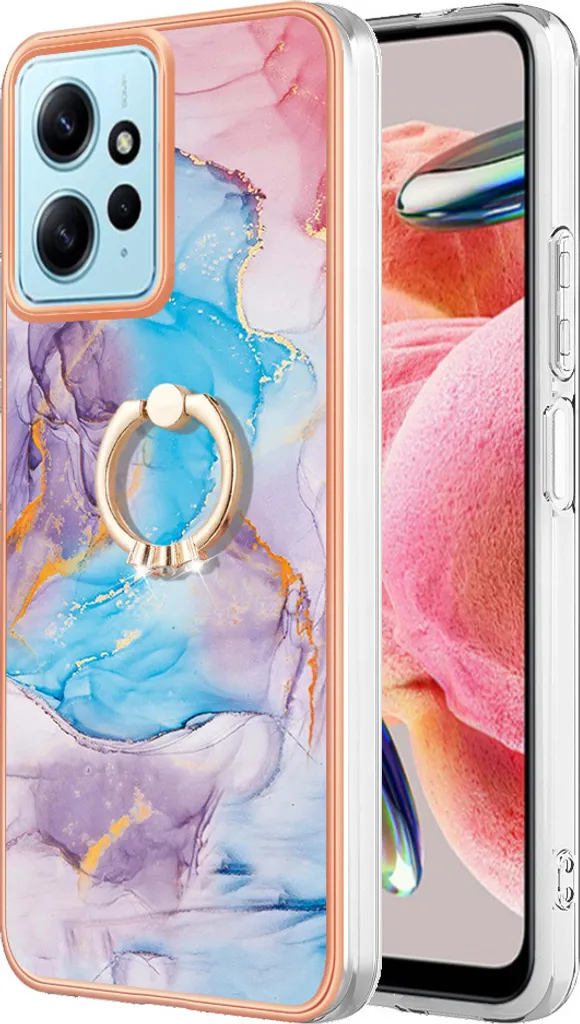 Custodia Antiurto Xiaomi Redmi Note 12 4G con Anello per Bambini e Adulti