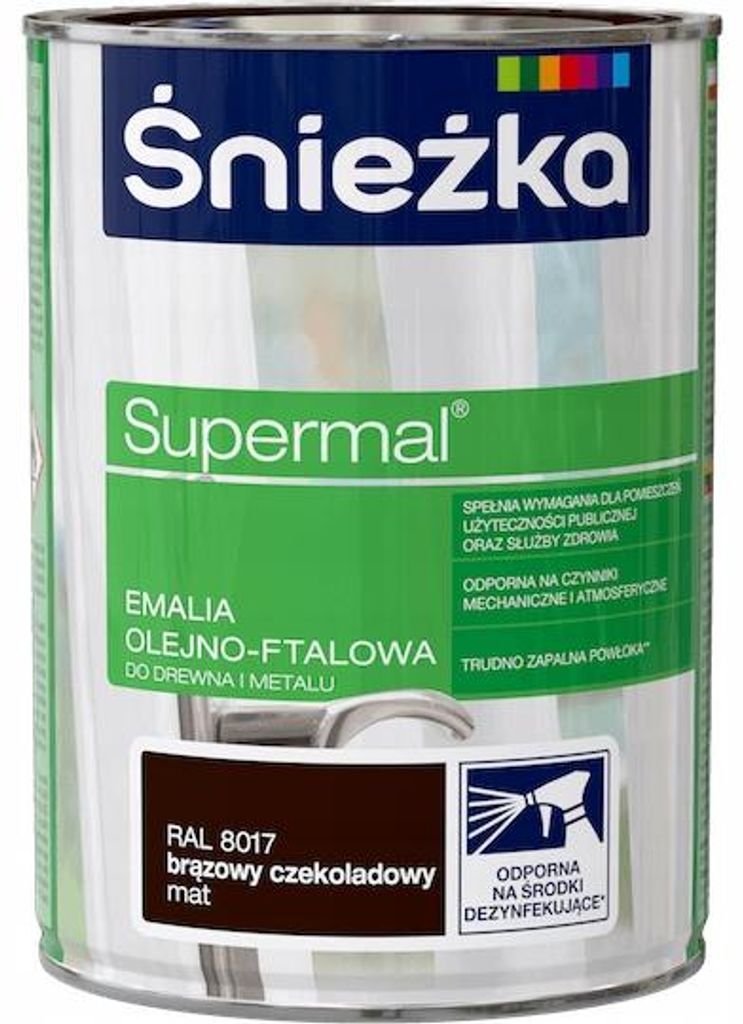 Alkyd-Emaillelack matt RAL 8017 Schokobraun 0,8 L für Holz & Metall innen/außen