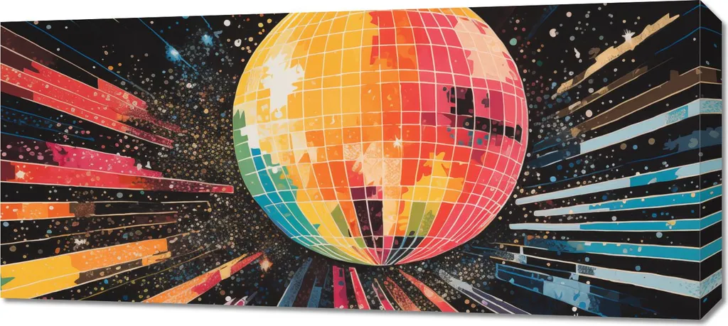 Quadro Moderno 90x40 Disco Gra! - Stampa su Tela per Soggiorno