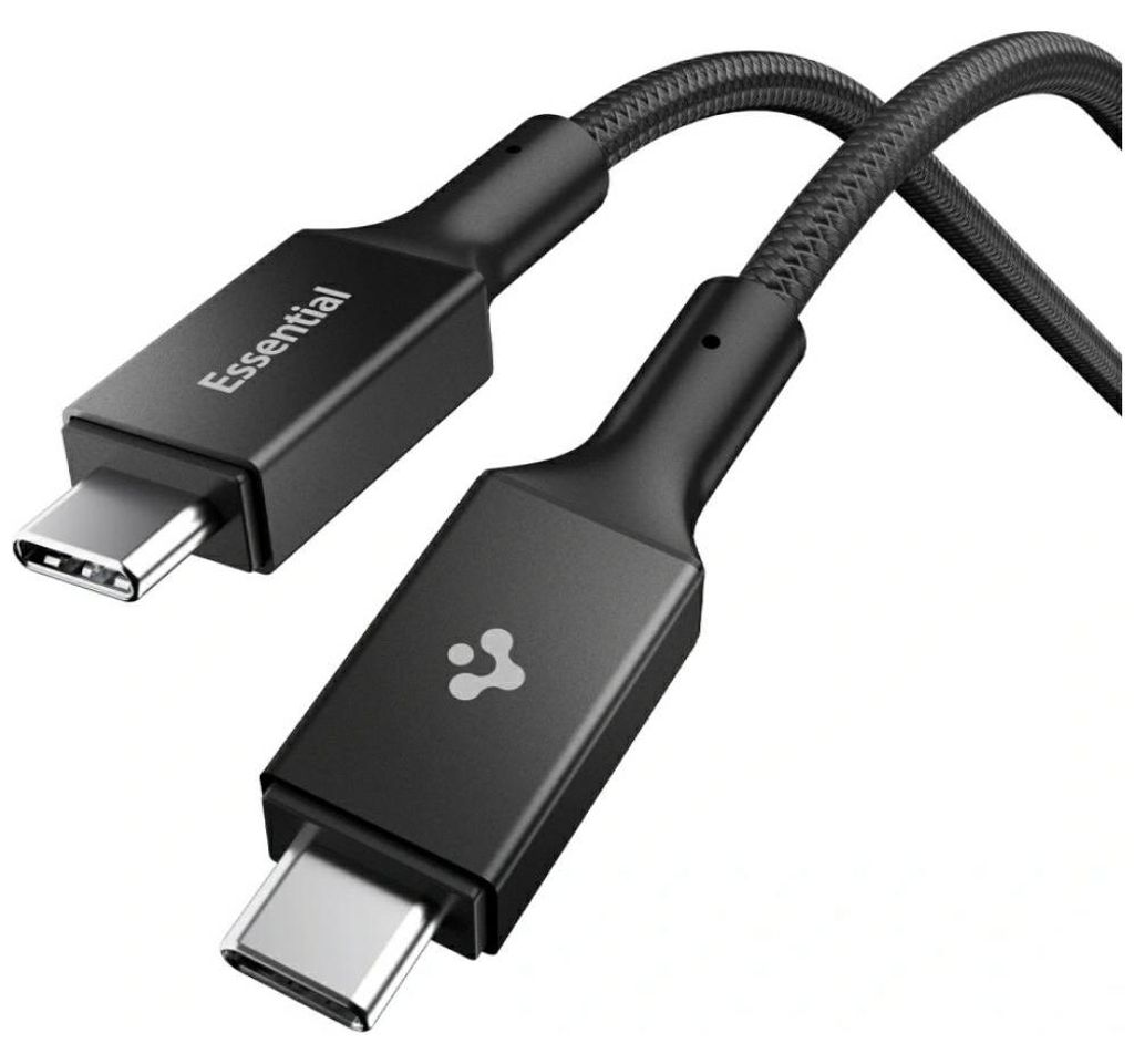 Spigen Essential EB10010CC, 1 m, USB C, USB C, USB 3.2 Gen 1 (3.1 Gen 1), 5 Gbit/s, Schwarz