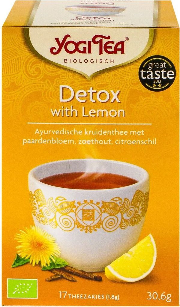 Yogi Tea Tee Detox mit Zitrone, 17 x 1,8 Gramm