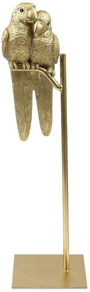 Figurine oiseau or 37 cm - Décoration lumineuse pour coins sombres chic