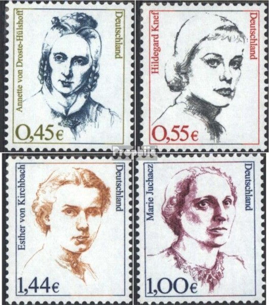 Briefmarken BRD (BR.Deutschland) 2002 Mi 2295-2297,2305 (kompl.Ausg.) gestempelt Frauen