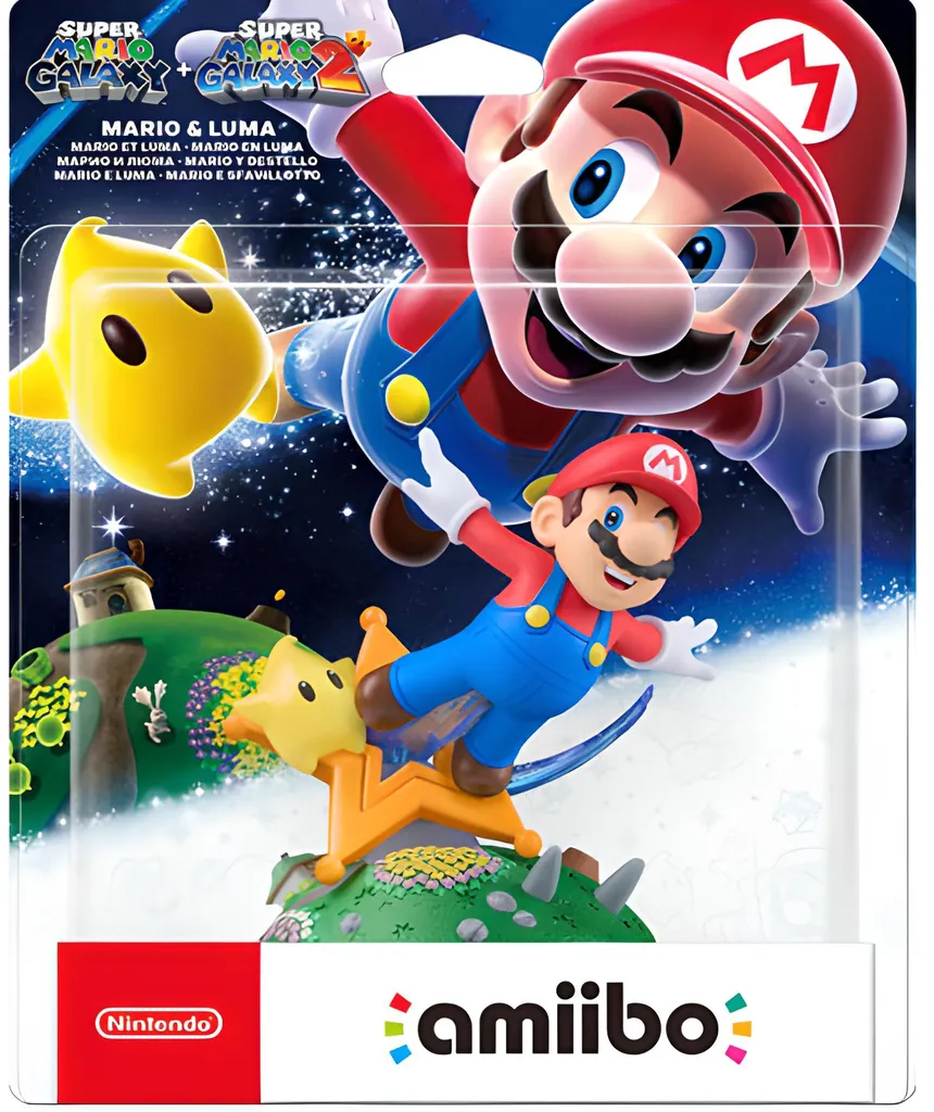 Amiibo Mario & Luma avec puce NFC pour débloquer des bonus exclusifs Wii U
