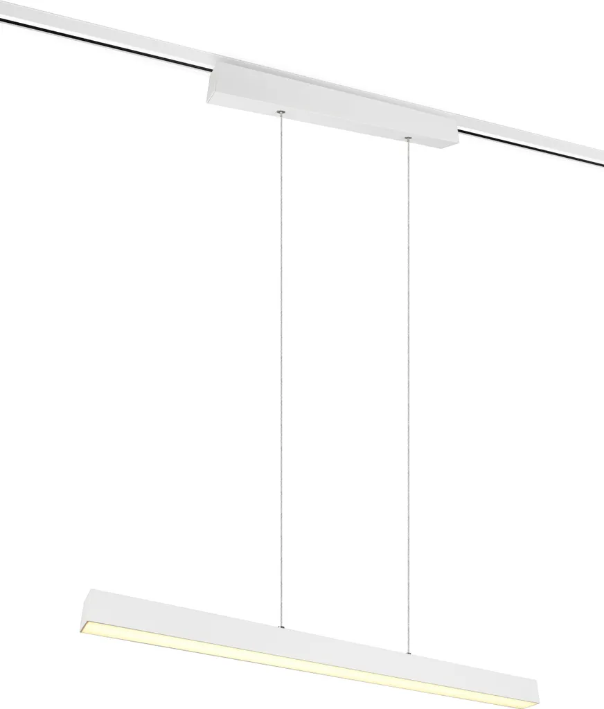 Luminaire suspendu rectangulaire DUOLINE blanc pour salle à manger