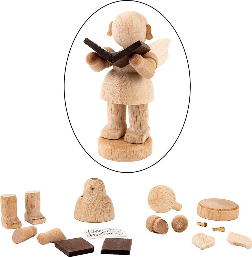 Bastelset Engel stehend mit Gesangsbuch (6cm) von Kunstgewerbe Uhlig