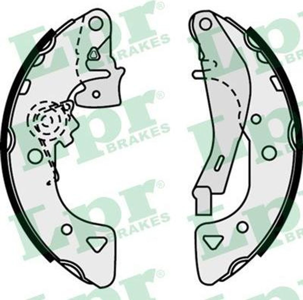 LPR 07540 Bremsbackensatz OE 95663213 kompatibel mit AX, Saxo, 106, Partner