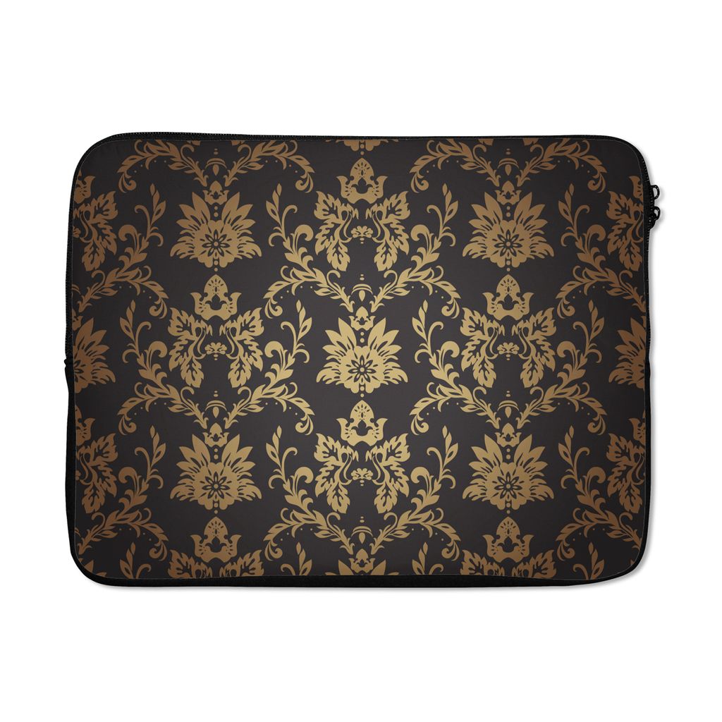 MuchoWow Laptop Hülle 17 Zoll Laptoptasche Blumen - Licht - Vintage - Zipper - Schutzabdeckung