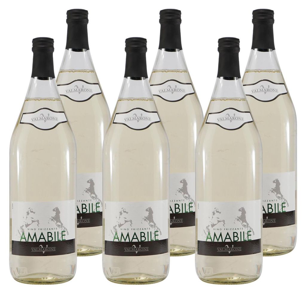 Valmarone Frizzantino Amabile Weißwein -lieblich- (6 x Produktbild 