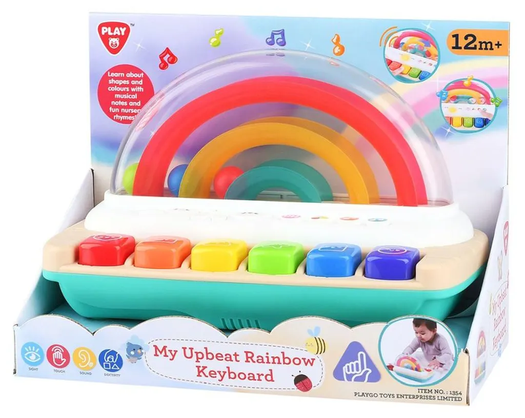 Clavier Playgo arc-en-ciel : finis les jouets bruyants et fragiles