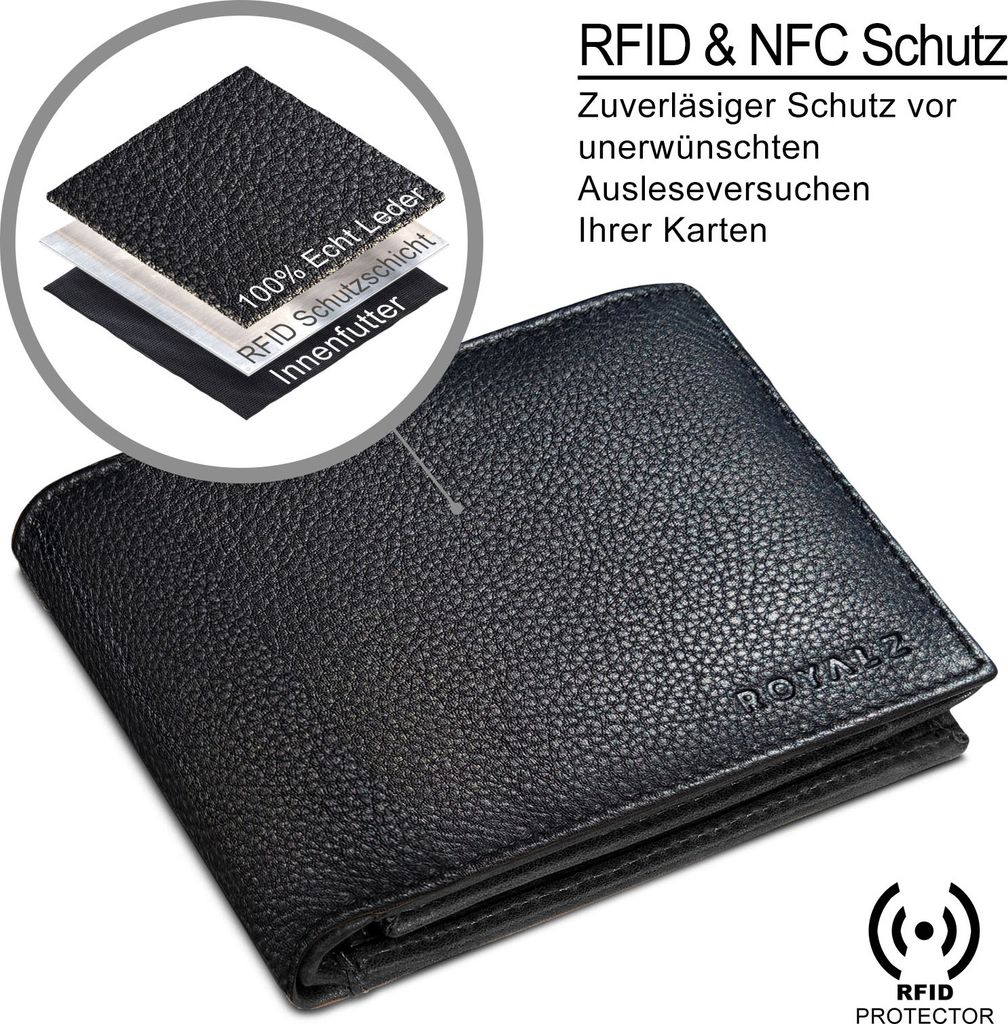 ROYALZ "Detroit" Geldbörse Herren Leder RFID-Schutz Produktbild 6