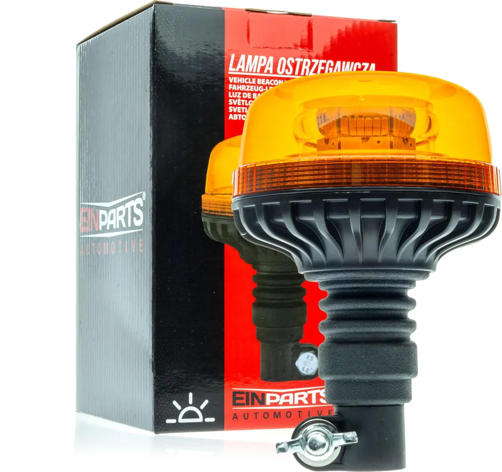Lampe d'avertissement à LED 19W 12-24V avec broche de fixation orange