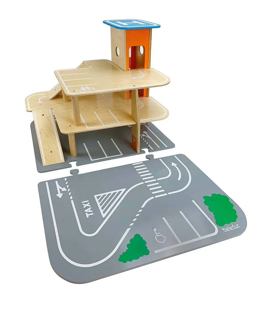 Garage bois Beleduc XXL City-Parkhouse pour ranger et jouer sans fin