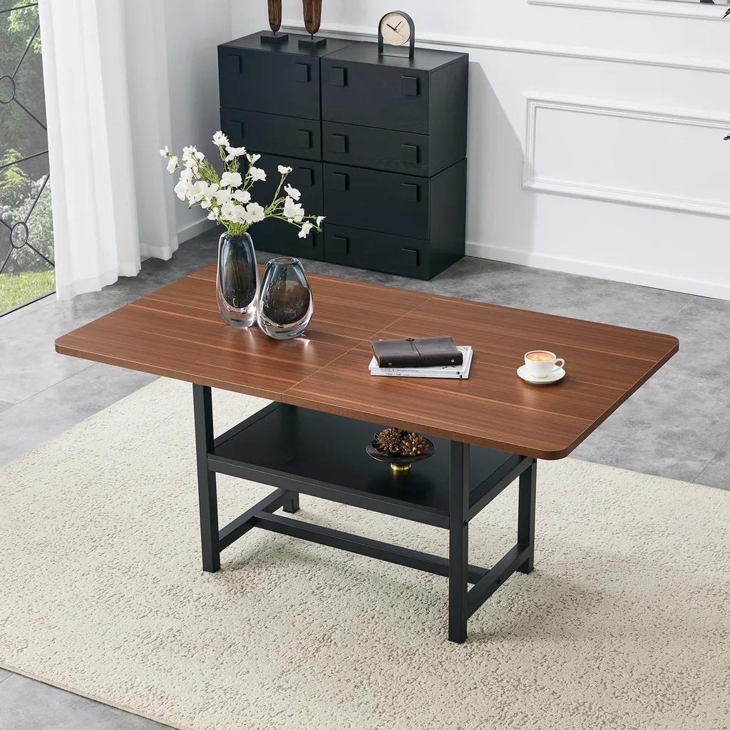 Grande table de repas rectangulaire style loft pour 6 personnes - 14