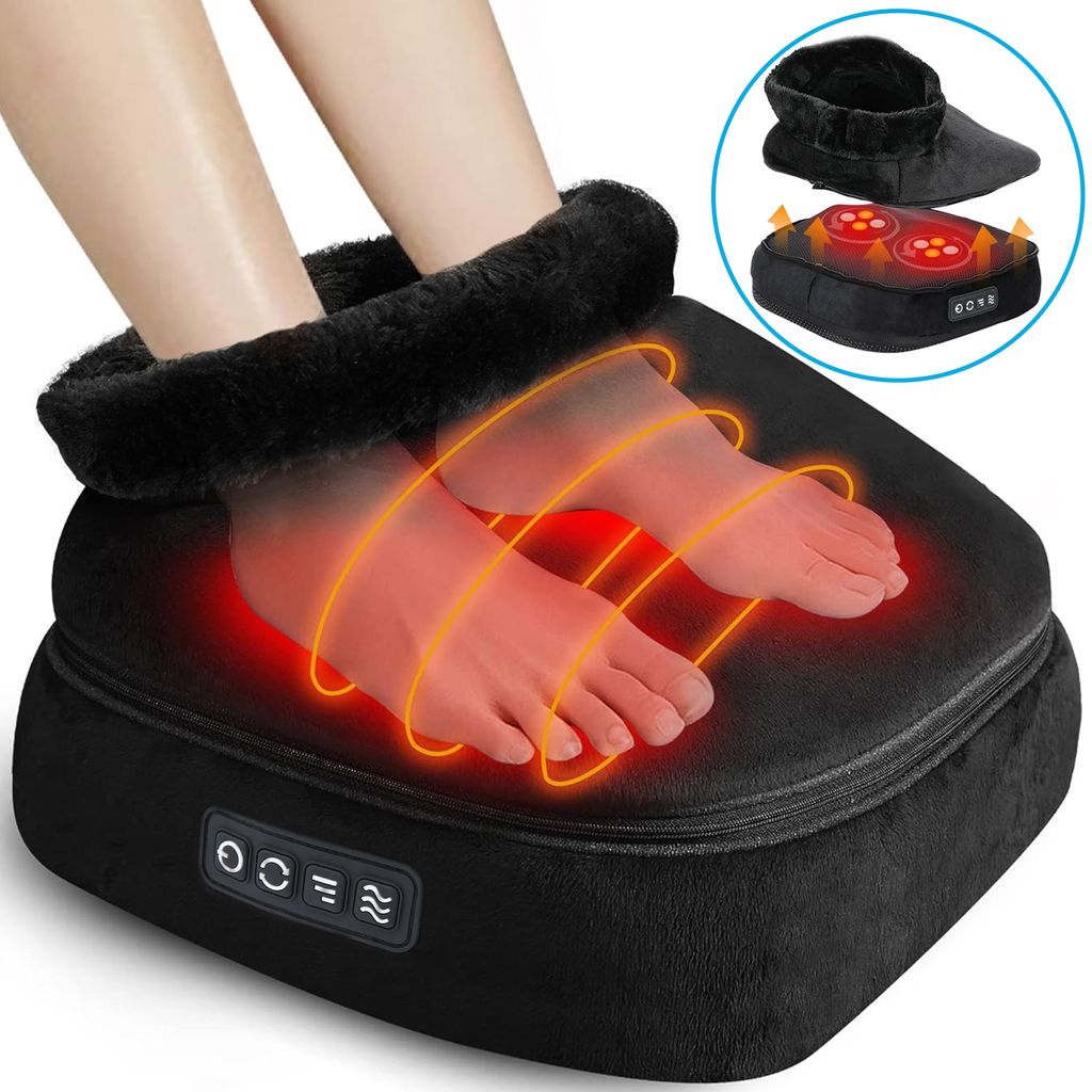Good4You - 2-in-1 Shiatsu Fuß- und Rückenmassagegerät mit Wärmefunction - Fußmassage - Massagekissen