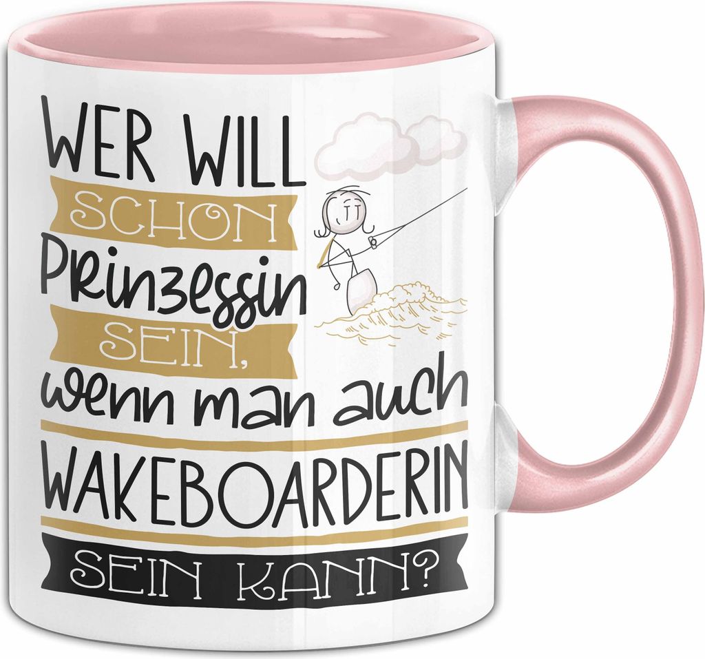 Wakeboarderin Tasse Geschenk Spruch Wer Will Schon Produktbild 