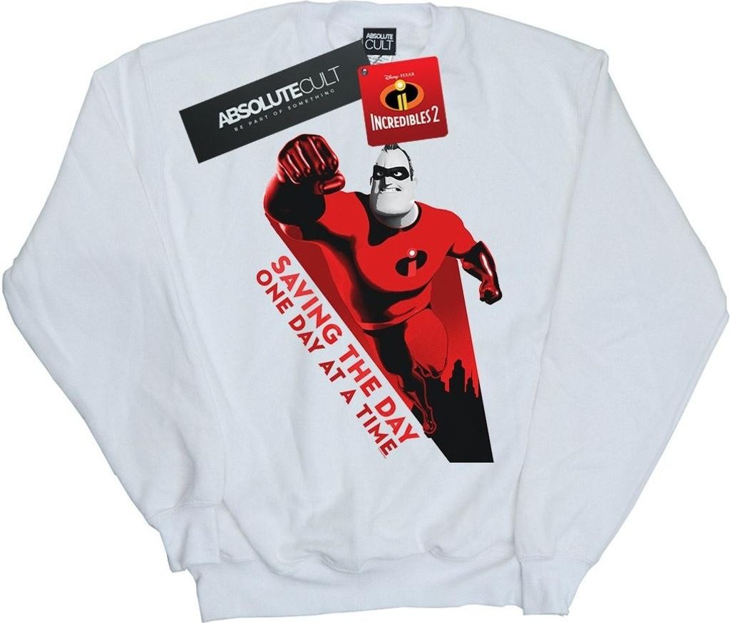 Disney - "The Incredibles Saving The Day" Sweatshirt für Herren BI42861 (XXL) (Weiß)