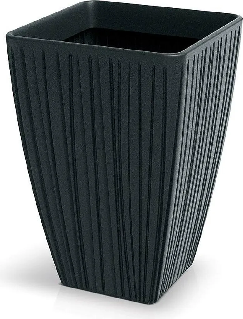 Pot de fleurs design 40 cm FERO SQUARE HIGH résistant pour terrasse