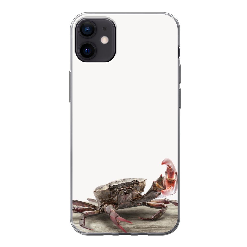 MuchoWow Handyhülle Schutzhülle Hülle für iPhone 12 mini Kinder - Krabbe - Meerestiere - Jungen - Mädchen - Kinder Silikon Softcase Handy H...